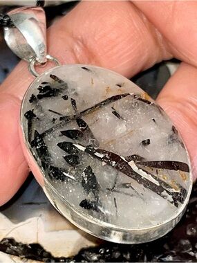 Beautiful Red Schrol Rutile Quartz Pendant 2 1/2”